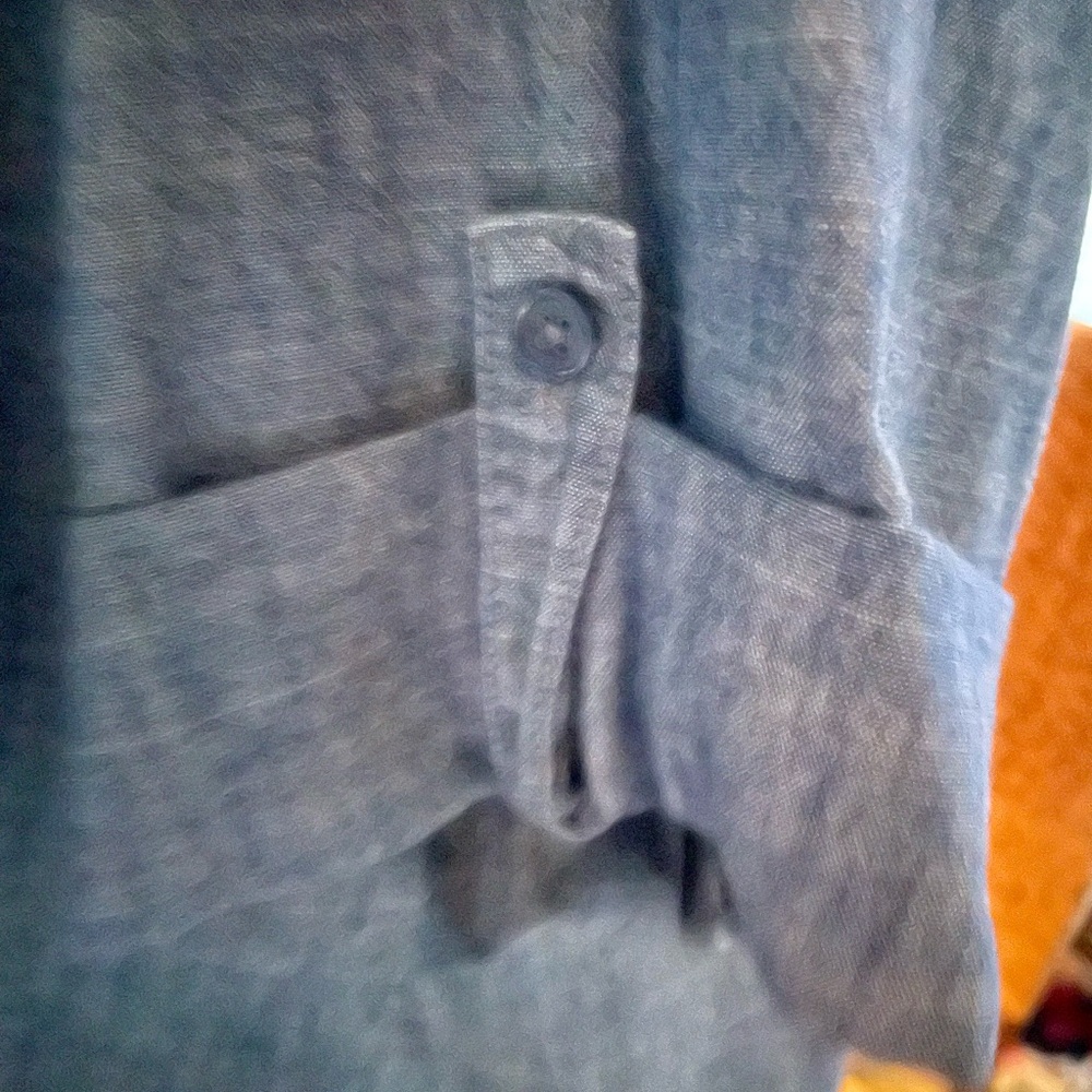Nice Versatile Coldwater Creek Chambray Blue Denim Shirt or Over Tee “Jacket” 1X - Picture 5 of 8